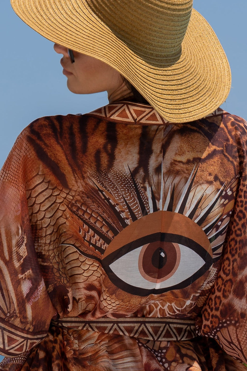 SILK COTTON KIMONO - LEO SAND