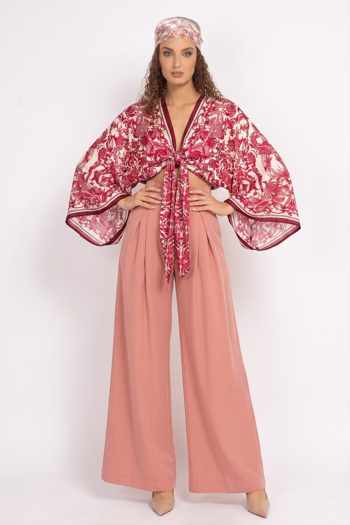 KIMONO COURT EN VISCOSE - ASIA BORDEAUX