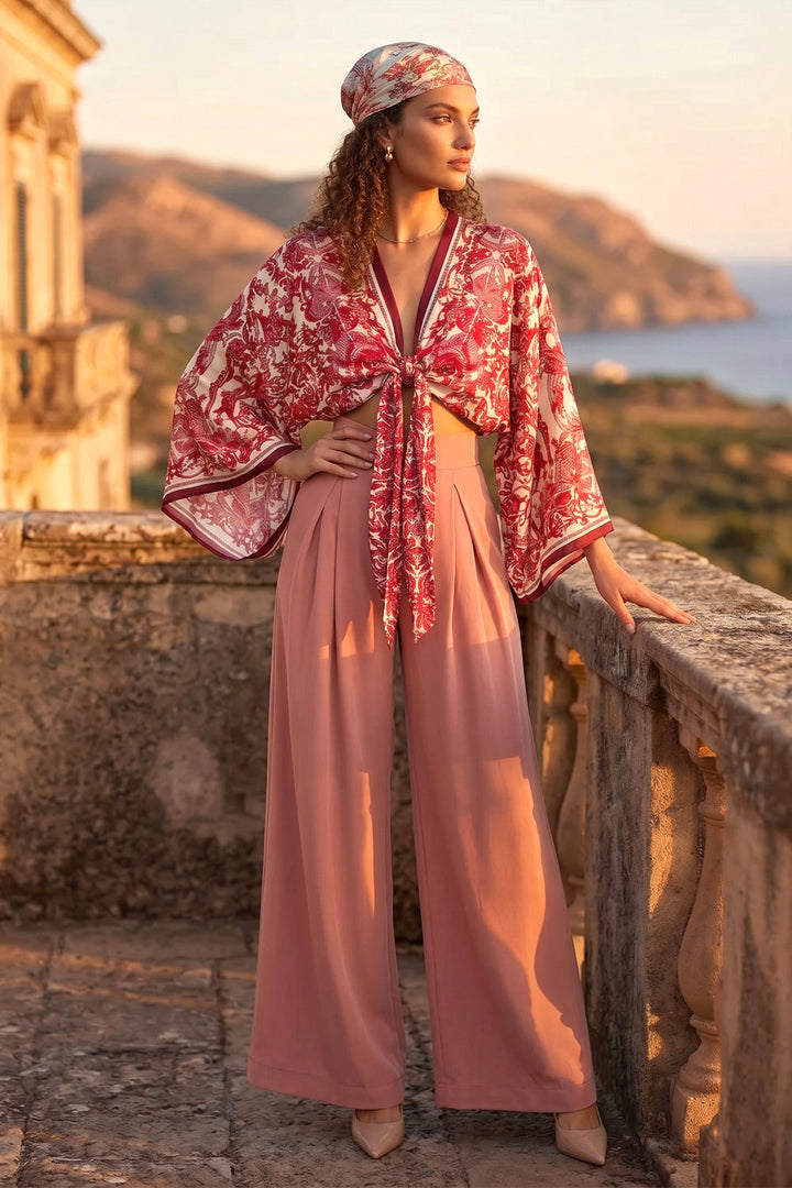 KIMONO COURT EN VISCOSE - ASIA BORDEAUX