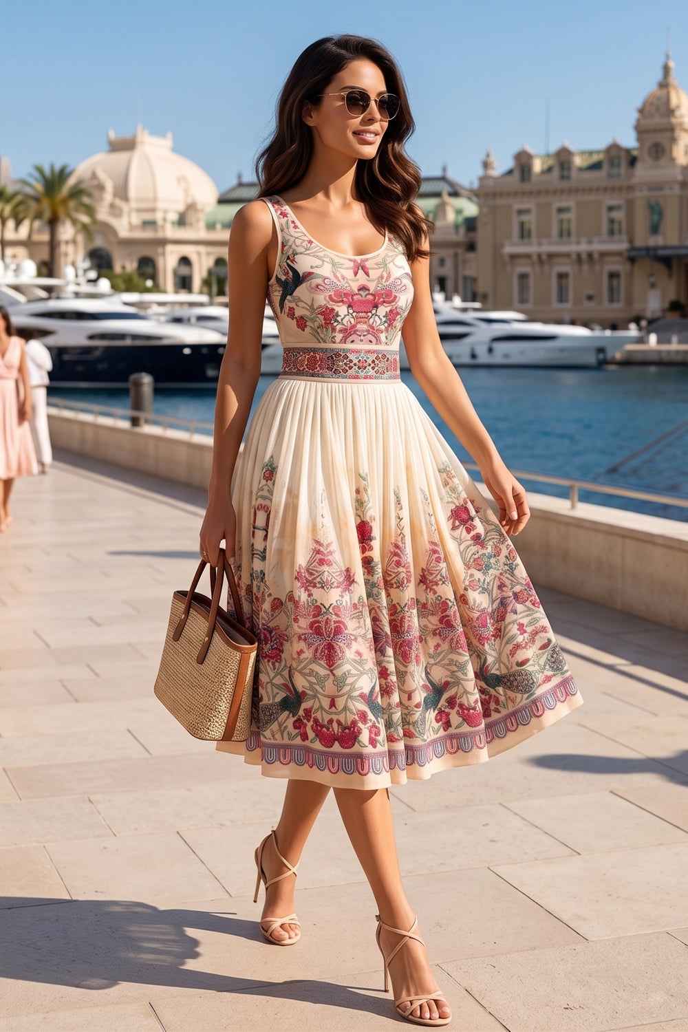 MESH SKIRT WITH ELASTIC WAIST AND VISCOSE LINING - PAISLEY RED