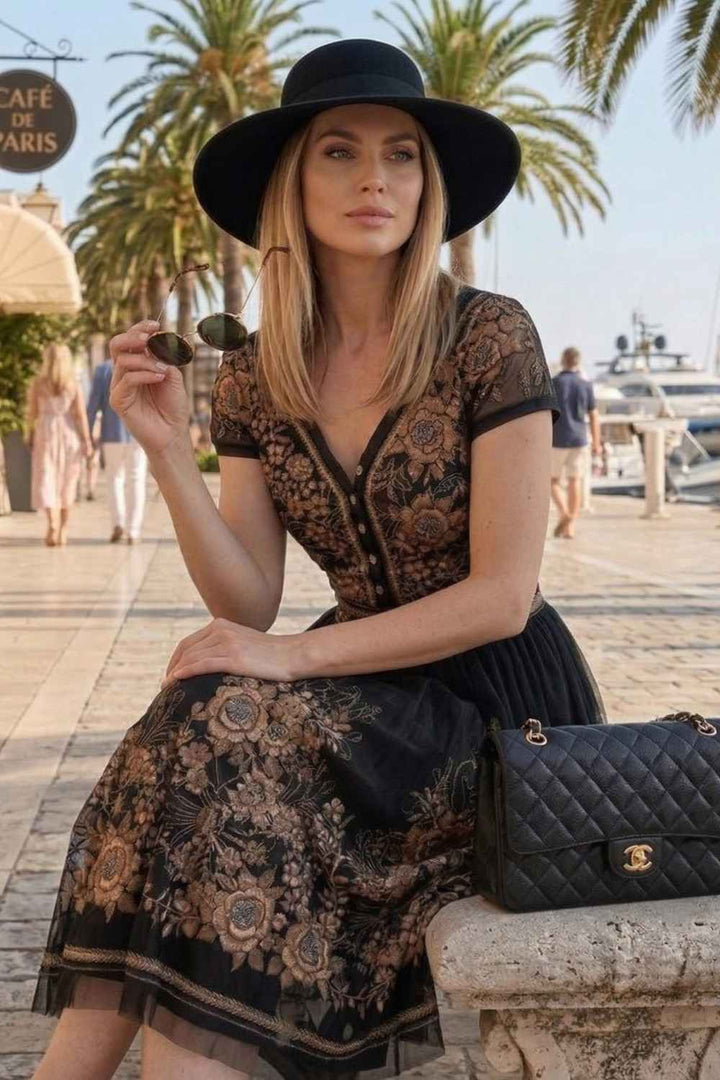 MESH SKIRT WITH ELASTIC WAIST AND VISCOSE LINING - GOLDEN ROSES JIORO ПОЛА ОТ МРЕЖА С ЕЛАСТИЧЕН КОЛАН И ВИСКОЗНА ПОДПЛАТА - GOLDEN ROSES JIORO