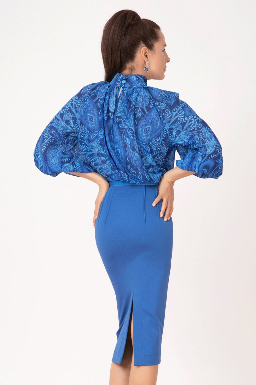 ELEGANT SHIRT - PAISLEY BLUE