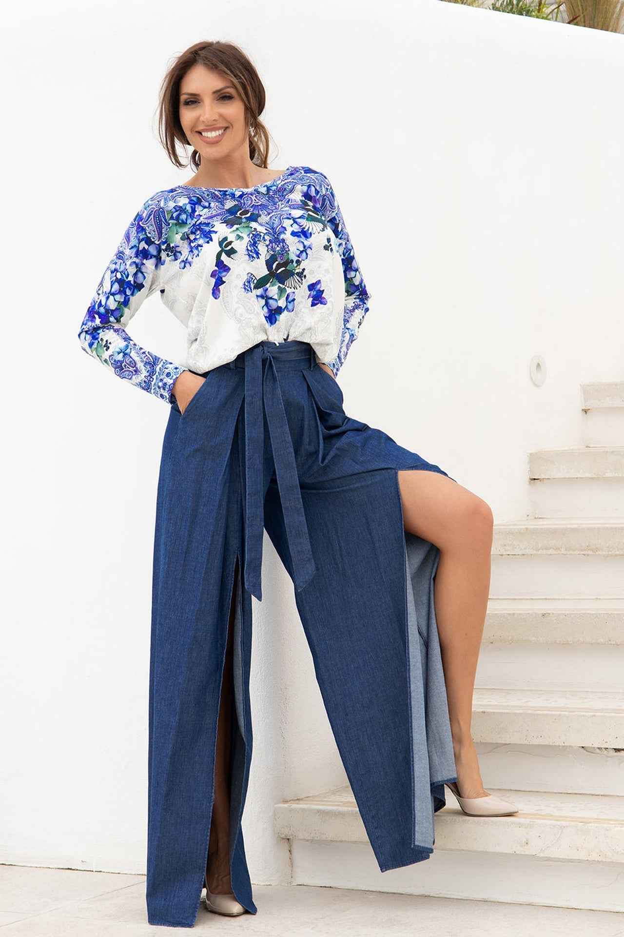FREE BLOUSE - BLUE BIRDS