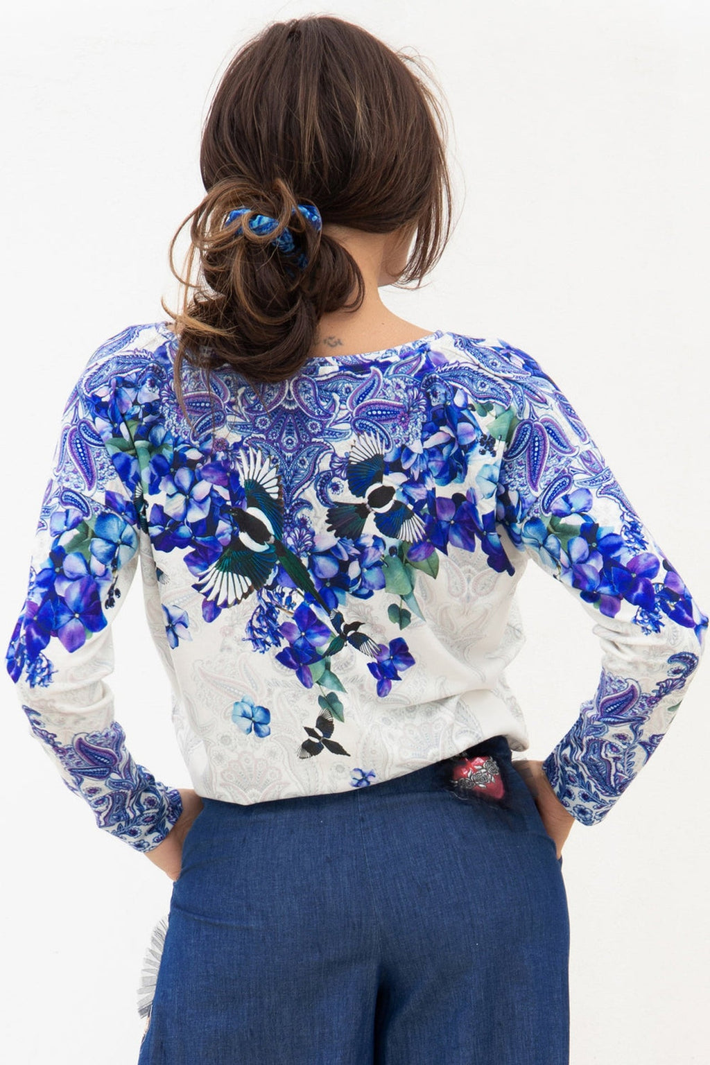 FREE BLOUSE - BLUE BIRDS