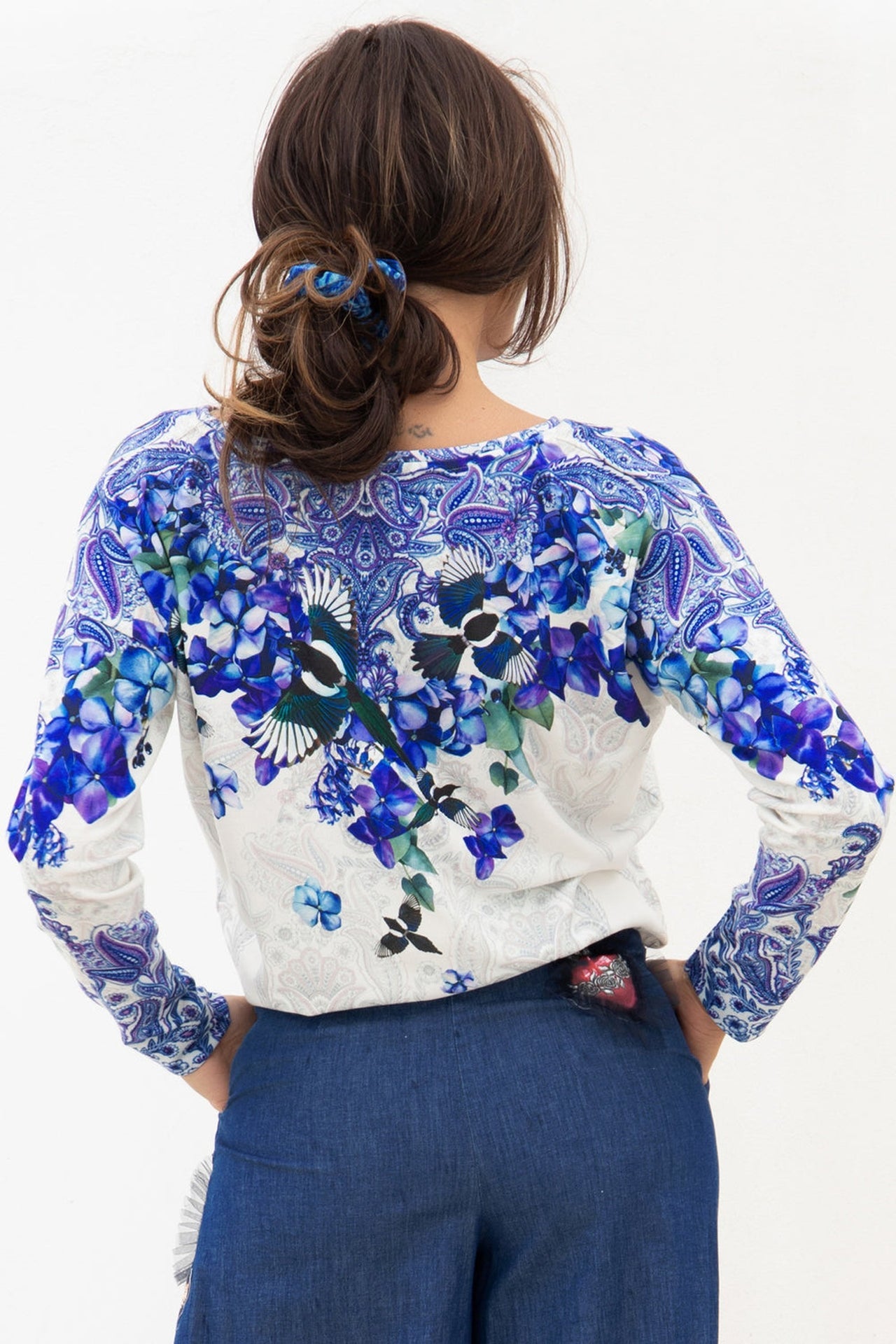 FREE BLOUSE - BLUE BIRDS
