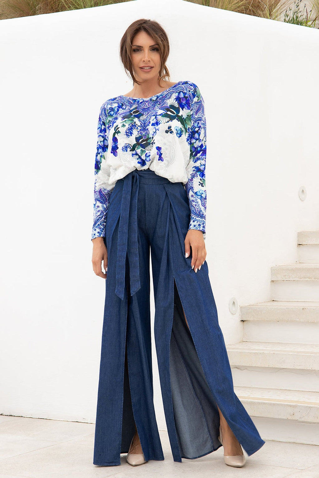 FREE BLOUSE - BLUE BIRDS