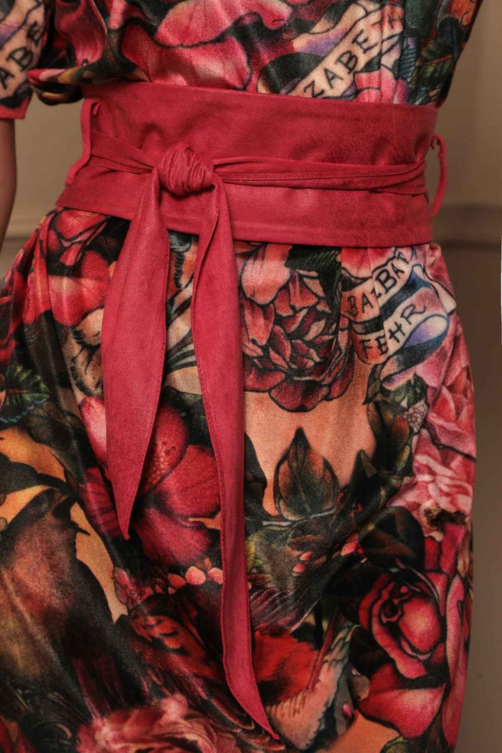 WRAP-STYLE BELT - SUEDE-LIKE IN CYCLAMEN - ESSENTIALS - Fashion Roots