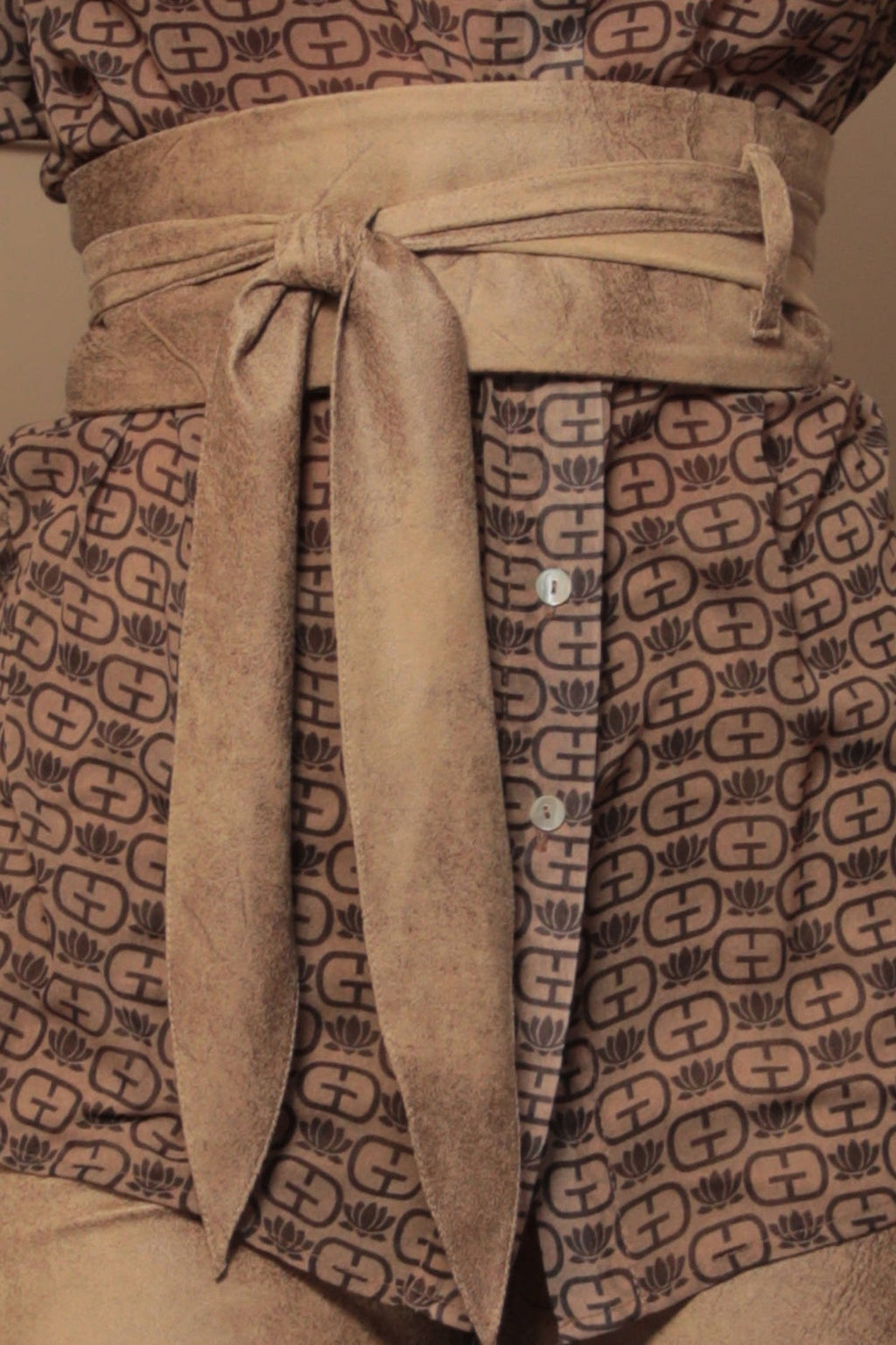 WRAP-STYLE BELT - SUEDE-LIKE IN CAPPUCCINO - ESSENTIALS