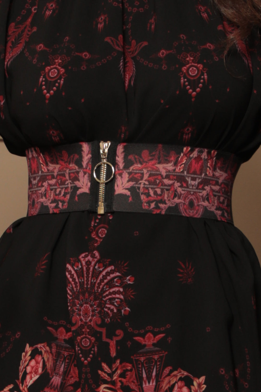 RELAXED FIT DRESS WITH RAGLAN SLEEVES - PAISLEY DARK JIORO СВОБОДНА РОКЛЯ С РЕГЛАН РЪКАВ - PAISLEY DARK JIORO