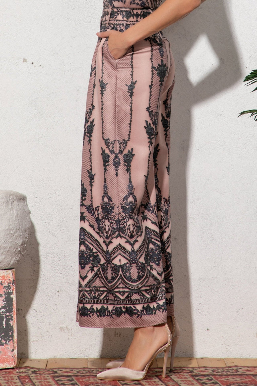 SKIRT-TROUSERS WITH SPLITS - GRAFFITI POWDER