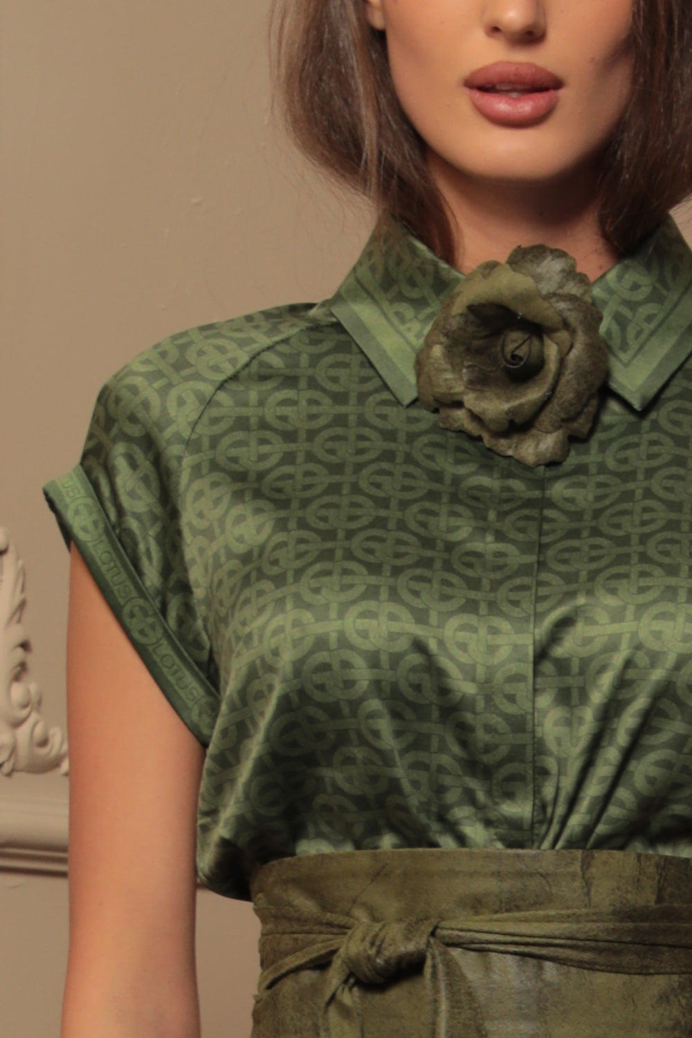 CHEMISE À MANCHES RAGLAN - LOGO VERT ÉMERAUDE