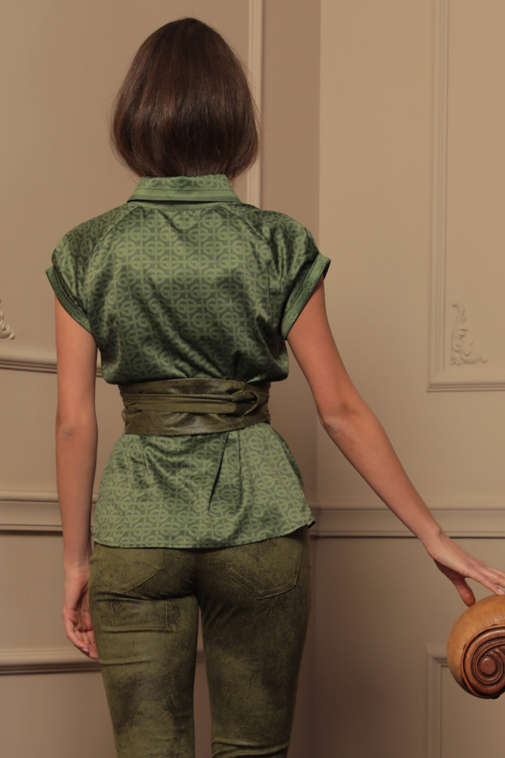 CHEMISE À MANCHES RAGLAN - LOGO VERT ÉMERAUDE