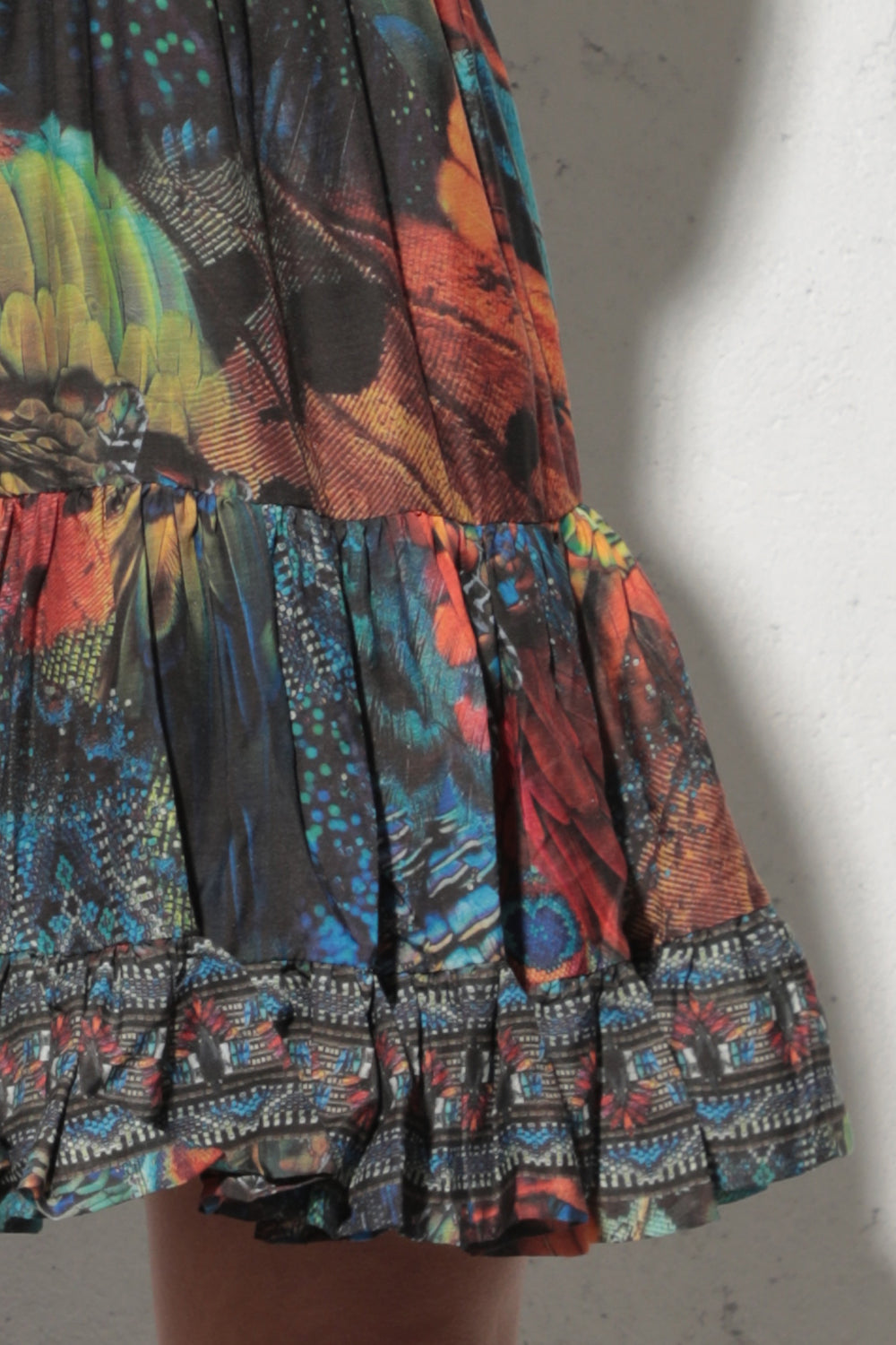 LOOSE VISCOSE AND SILK DRESS - AMAZONIA
