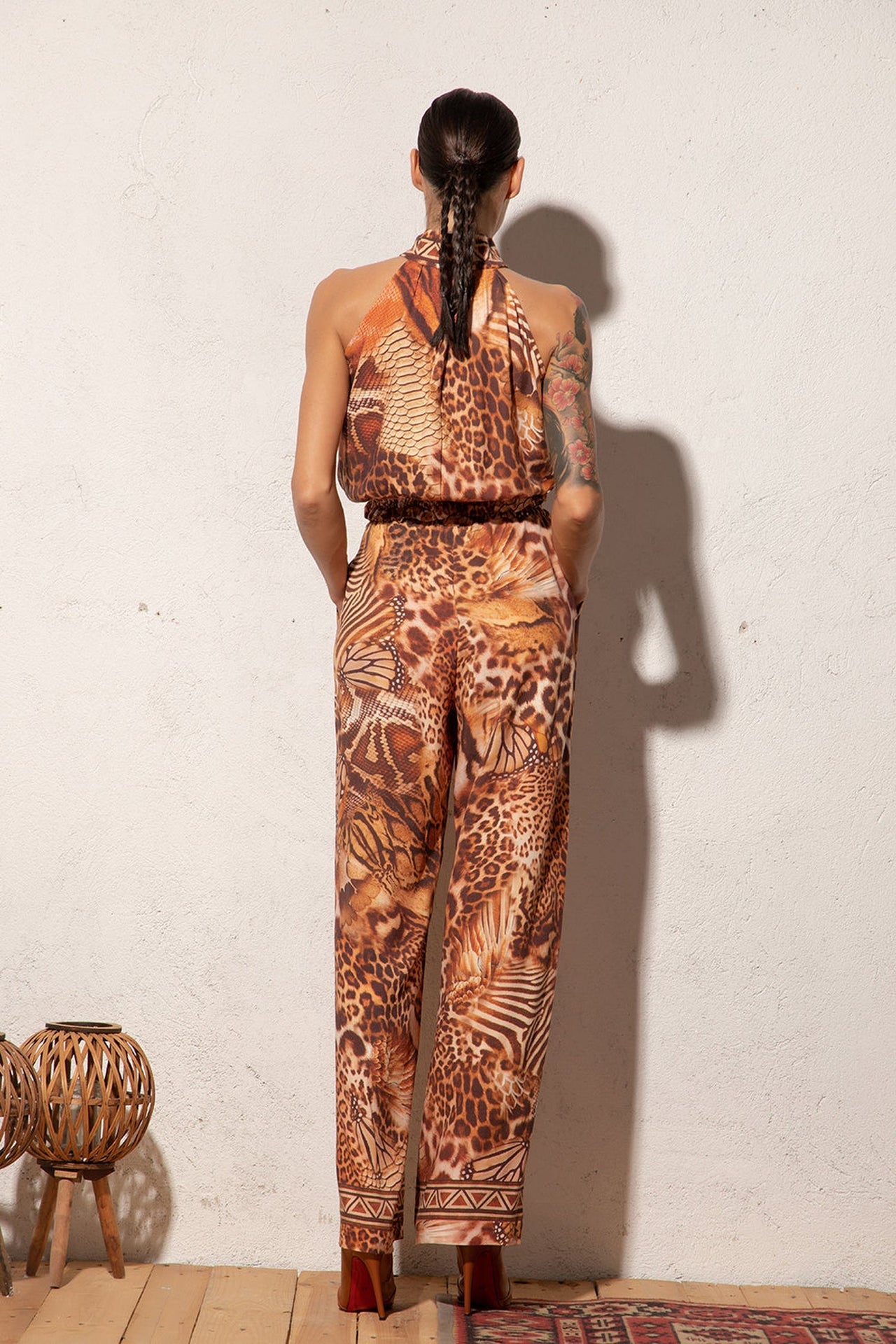 PANTALON AMPLE EN VISCOSE SERGÉE AVEC POCHES - LEO SAND