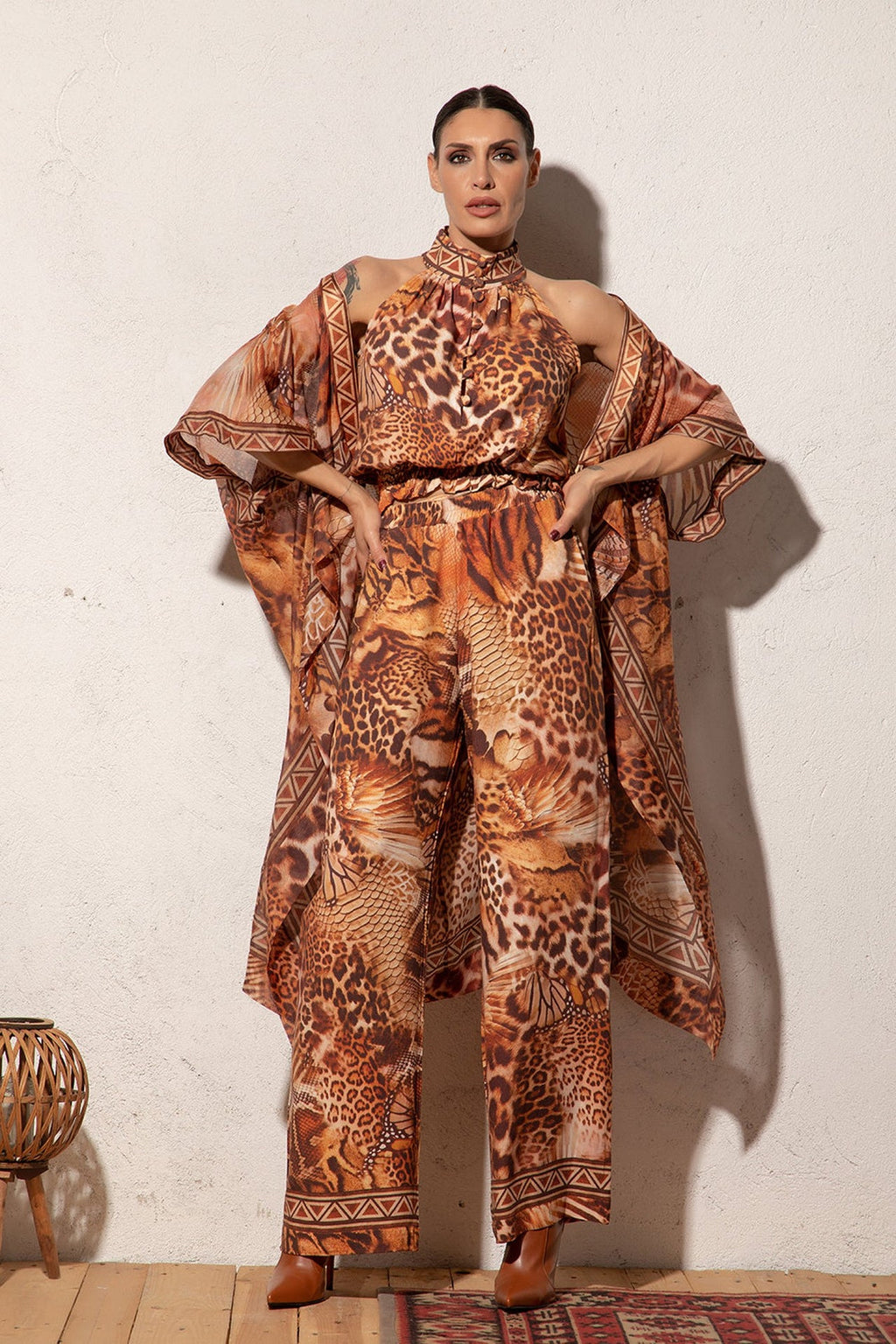 PANTALON AMPLE EN VISCOSE SERGÉE AVEC POCHES - LEO SAND