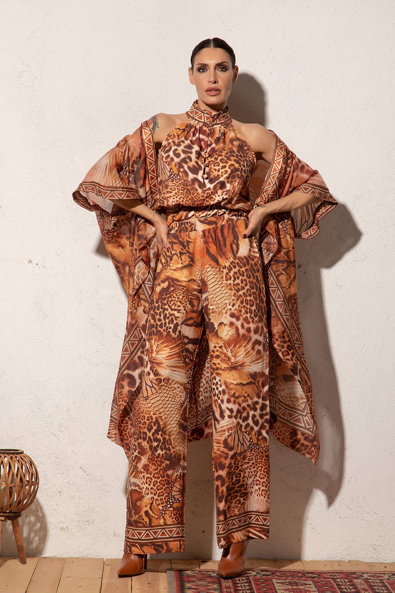 PANTALON AMPLE EN VISCOSE SERGÉE AVEC POCHES - LEO SAND