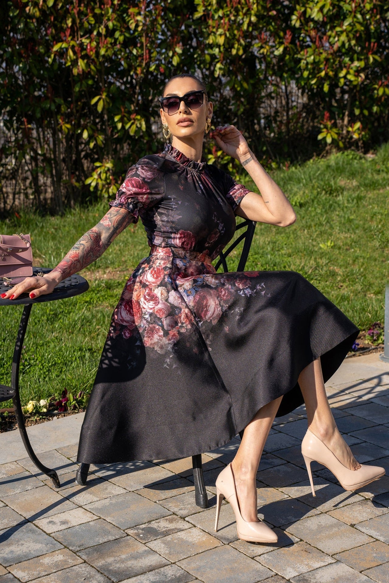 CUT SKIRT - VINTAGE FLOWERS JIORO РАЗКРОЕНА ПОЛА - VINTAGE FLOWERS JIORO