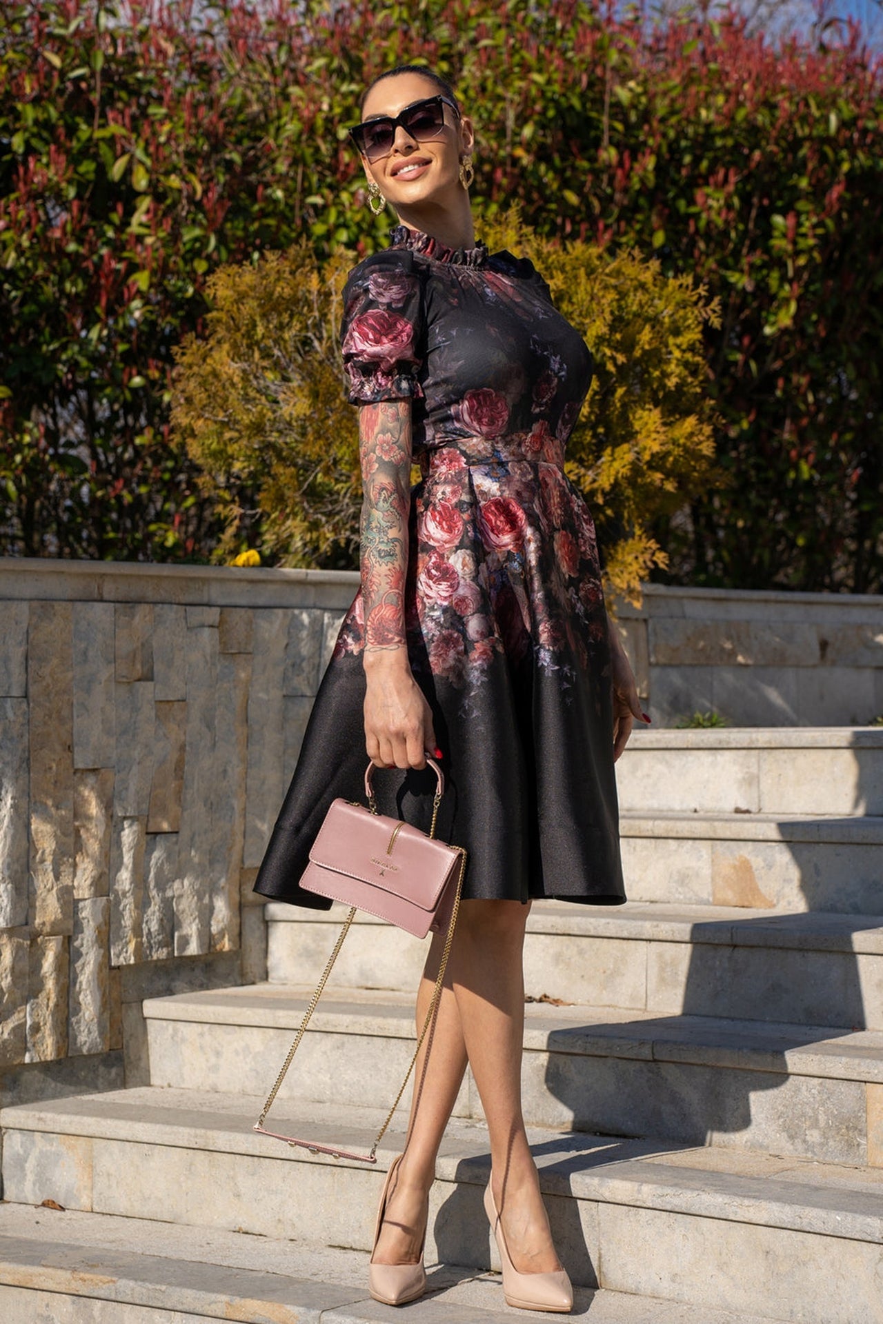 CUT SKIRT - VINTAGE FLOWERS JIORO РАЗКРОЕНА ПОЛА - VINTAGE FLOWERS JIORO