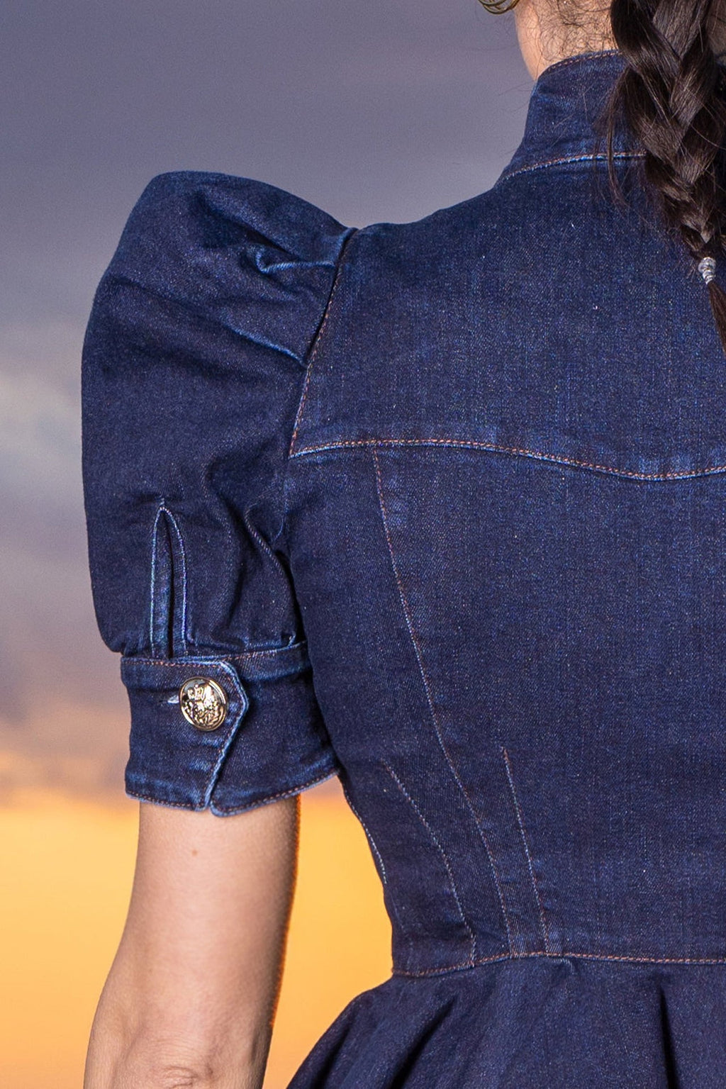 BLAZER EN JEAN À MANCHES TAMPON - ESSENTIALS