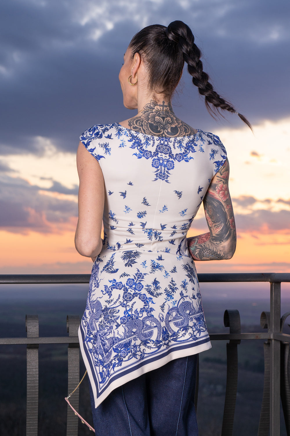 БЛУЗА С АСИМЕТРИЯ - ASIA SKY - Fashion Roots