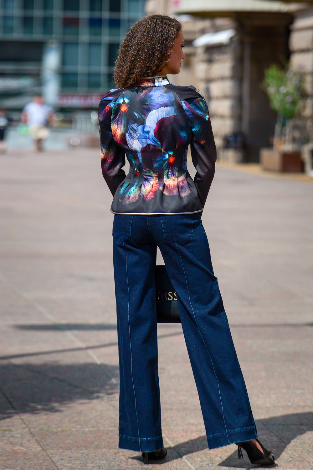 FITTED SCUBA NEOPREN BLAZER - VIOLET