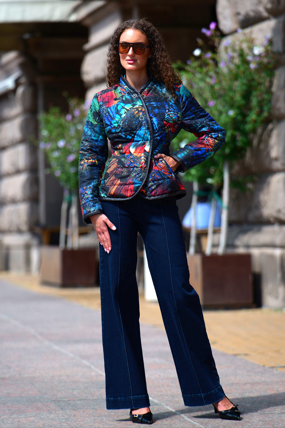 LIGHTLY COATED JACKET WITH QUILTED LINING - AMAZONIA JIORO ЛЕКО ПРОМАЗАНО ЯКЕ С ВАТА - AMAZONIA JIORO