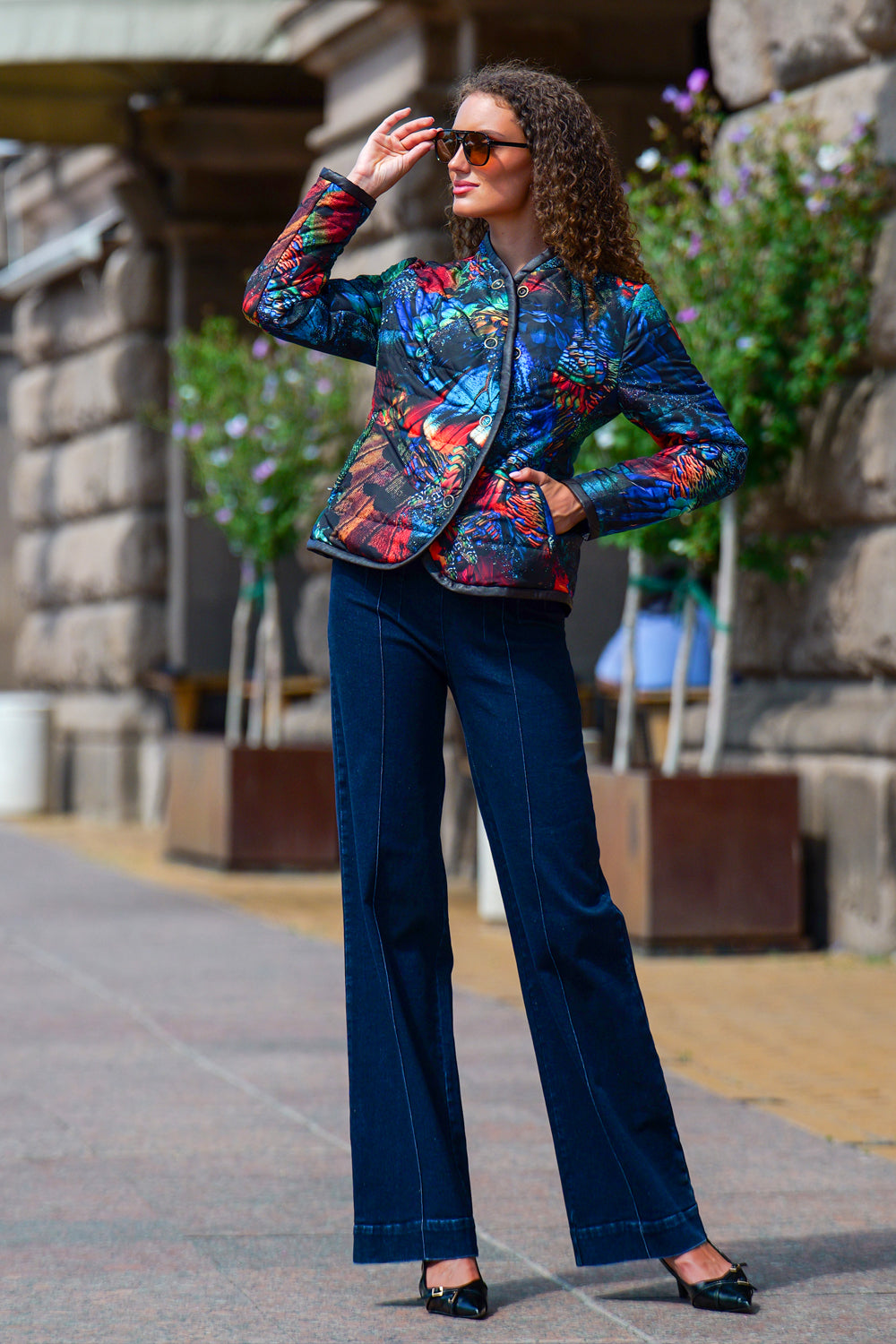 LIGHTLY COATED JACKET WITH QUILTED LINING - AMAZONIA JIORO ЛЕКО ПРОМАЗАНО ЯКЕ С ВАТА - AMAZONIA JIORO