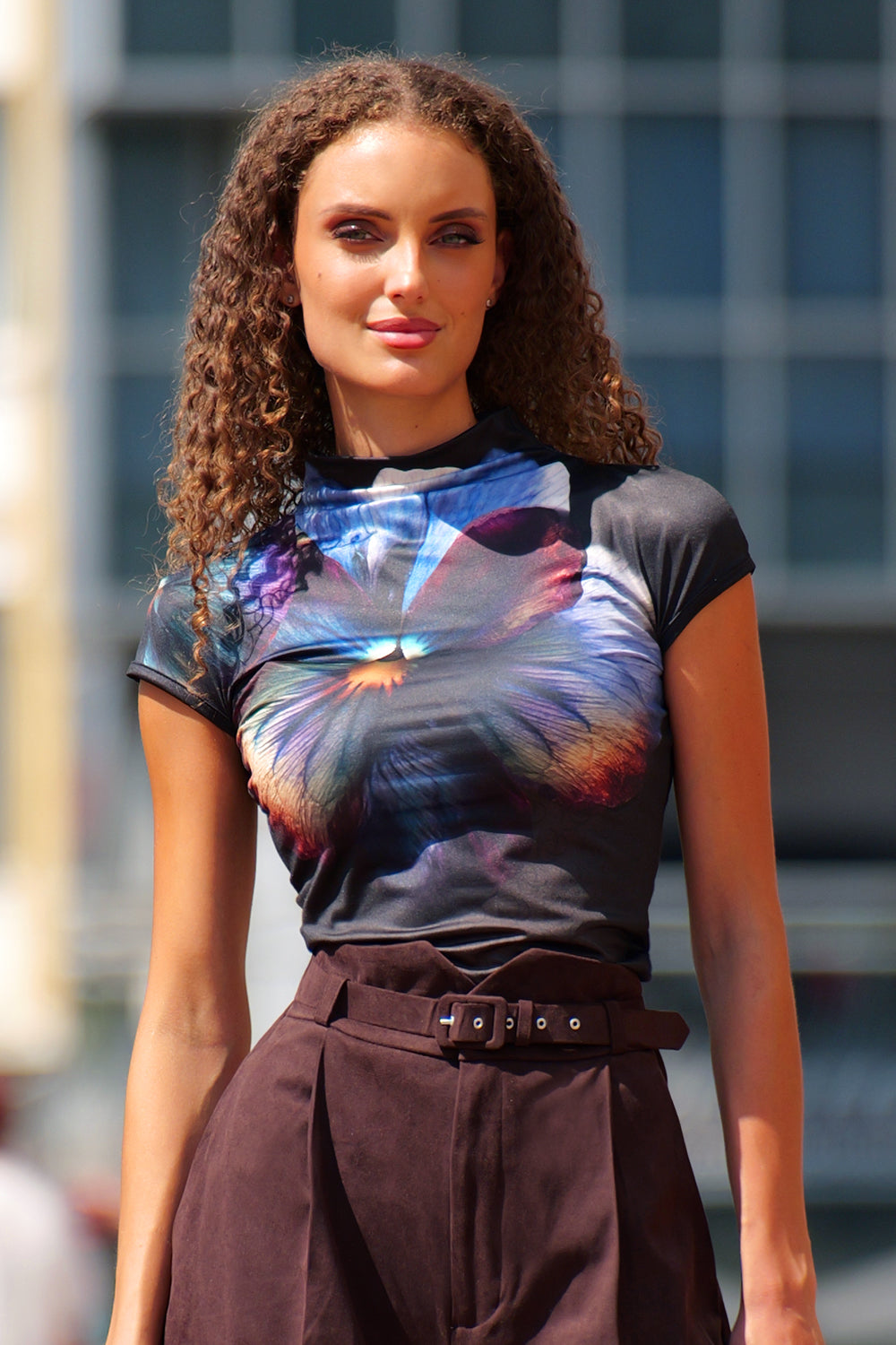 BLOUSE EN MAILLE BASIQUE - VIOLET