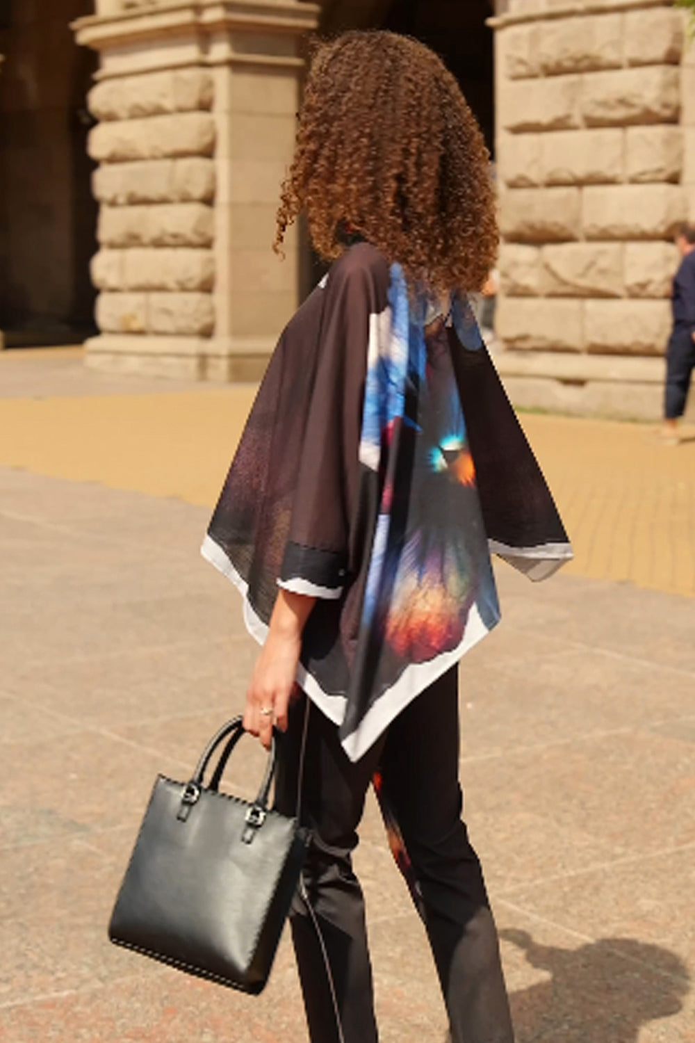 TUNIQUE CARRÉE À COL À VOLANTS - VIOLET