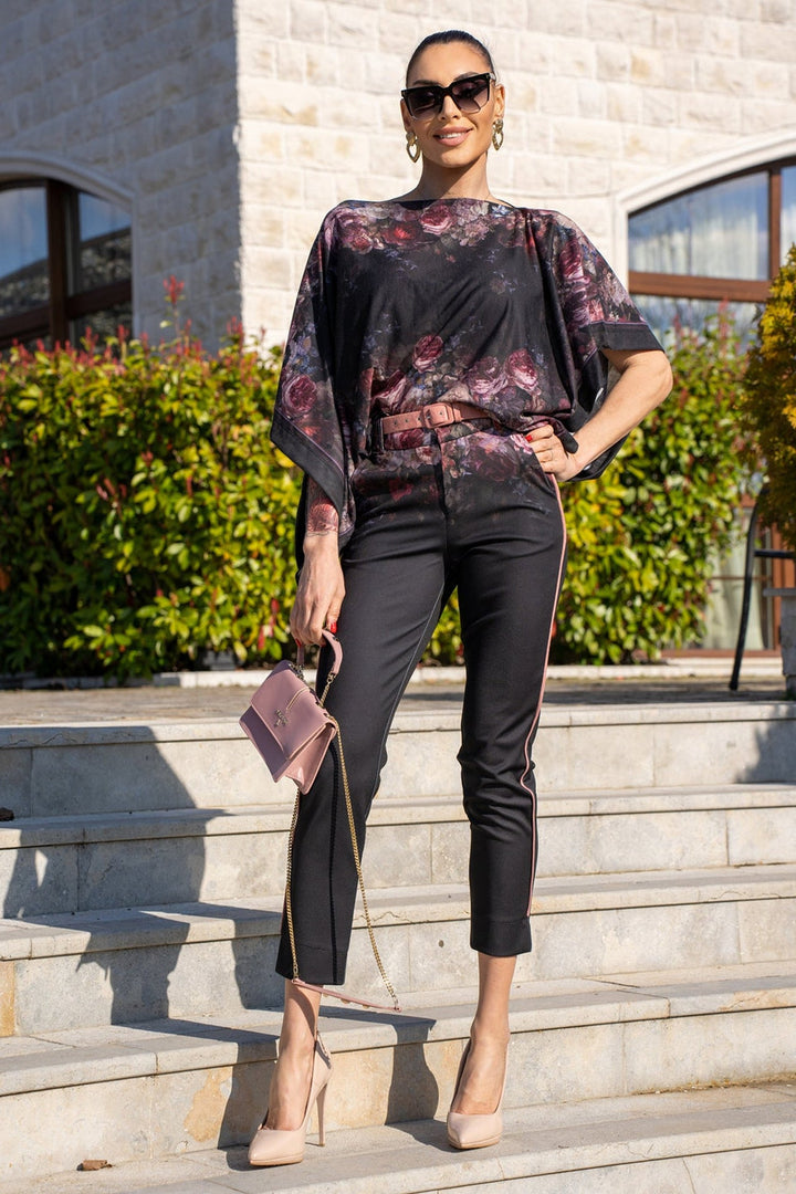 PANTALON CLASSIQUE - FLEURS VINTAGE
