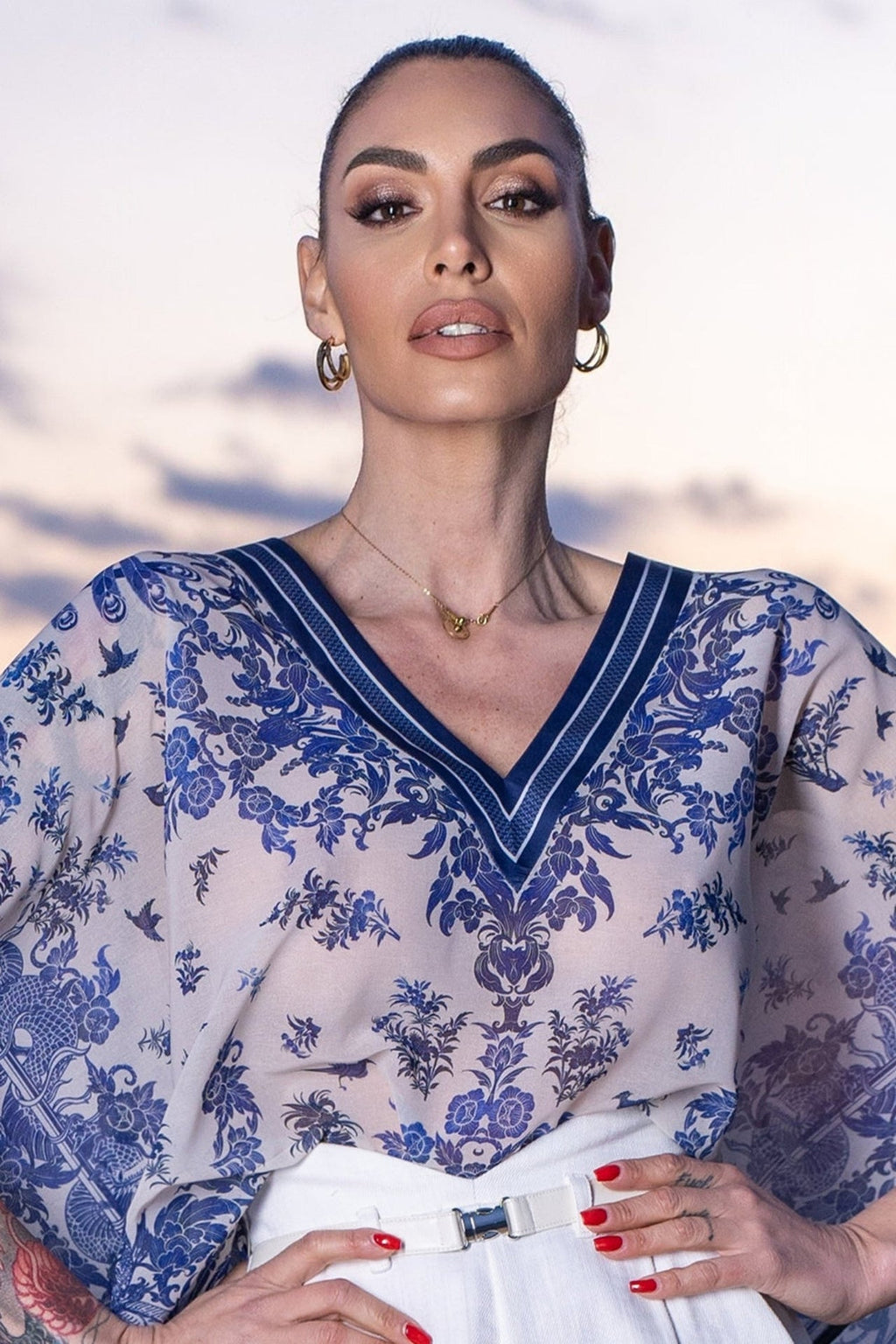 CHIFFON TUNIC - ASIA SKY