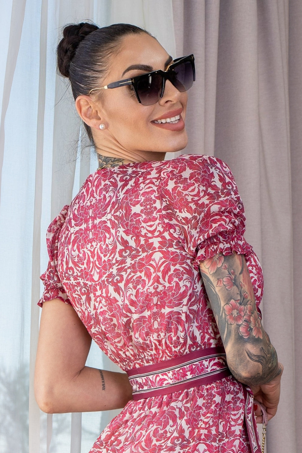 TAILORED DRESS - ASIA BORDEAUX - Fashion Roots