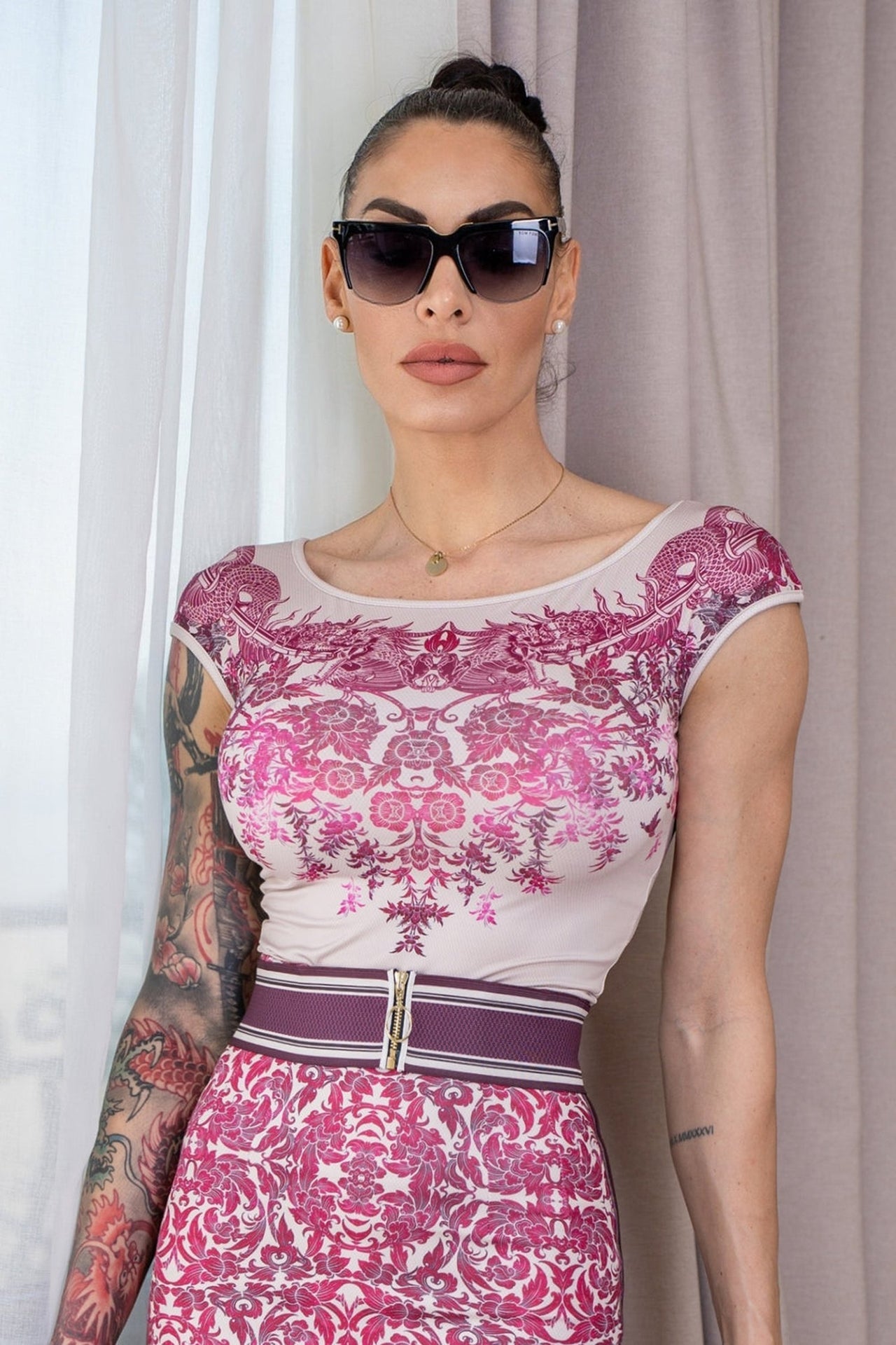 BASIC T-SHIRT - ASIA BORDEAUX JIORO БЕЙСИК ТИШЪРТ - ASIA BORDEAUX JIORO