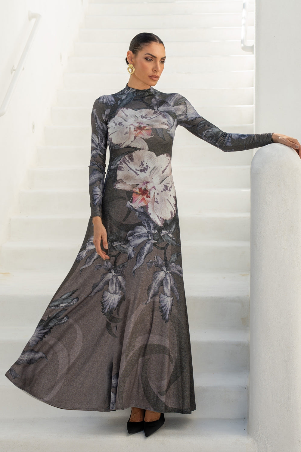 LONG LUREX DRESS - ORCHID ICE JIORO ДЪЛГА РОКЛЯ ОТ ЛУРЕКС - ORCHID ICE JIORO