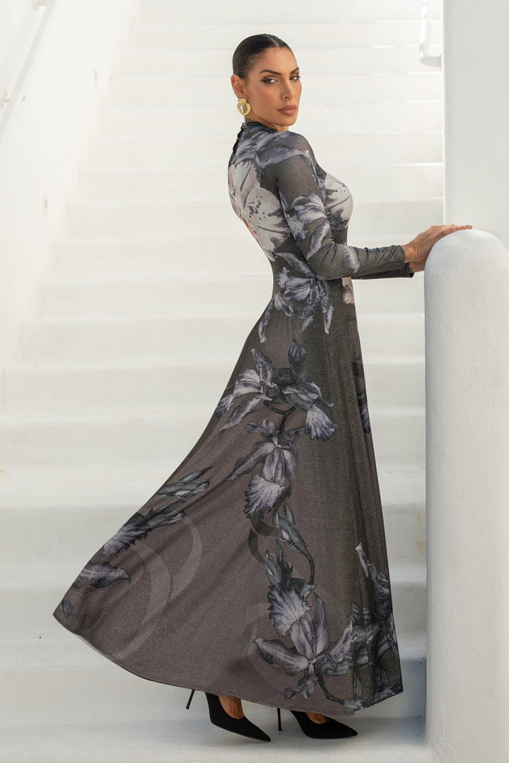 LONG LUREX DRESS - ORCHID ICE JIORO ДЪЛГА РОКЛЯ ОТ ЛУРЕКС - ORCHID ICE JIORO