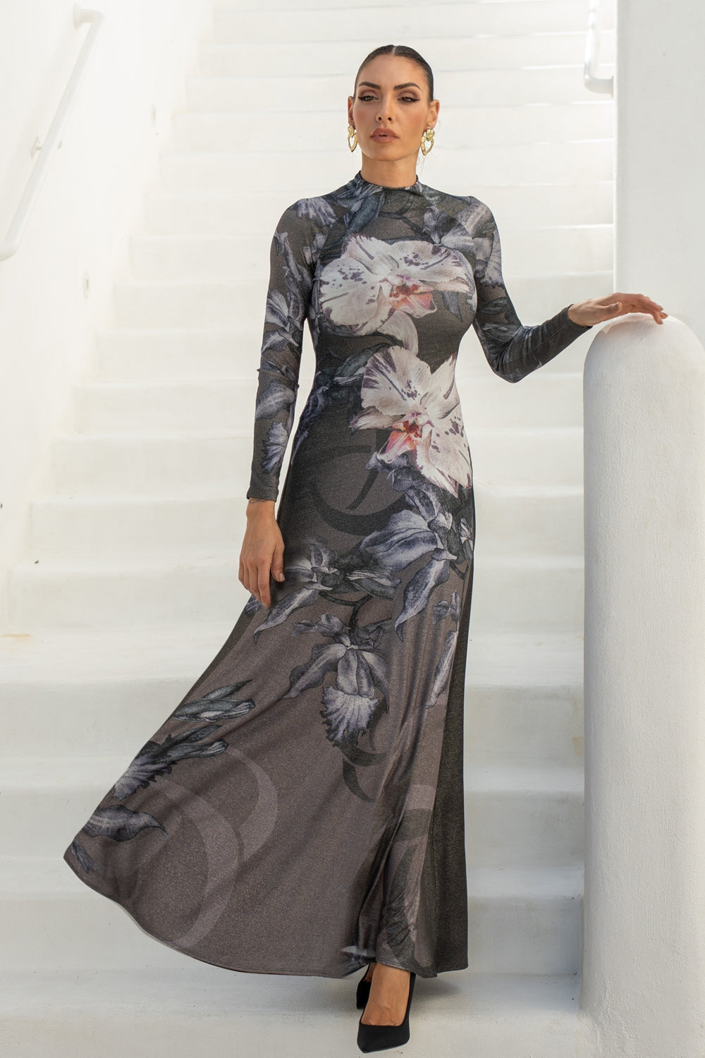 LONG LUREX DRESS - ORCHID ICE JIORO ДЪЛГА РОКЛЯ ОТ ЛУРЕКС - ORCHID ICE JIORO