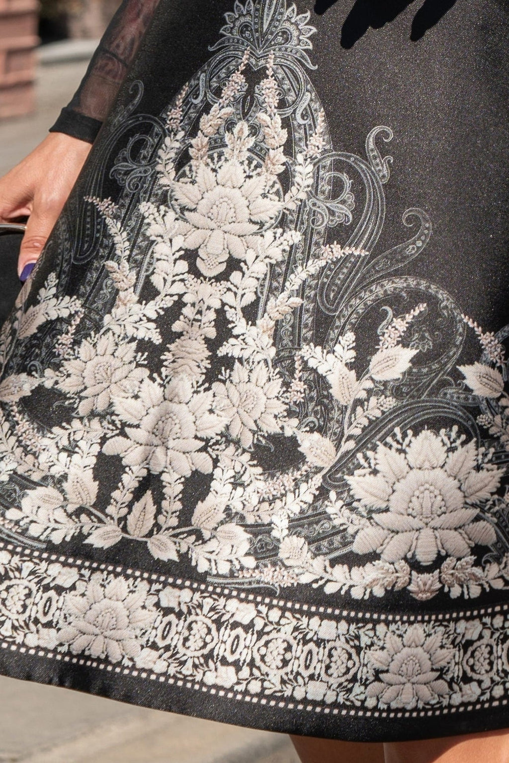 FLARED SKIRT - FROZEN LOTUS