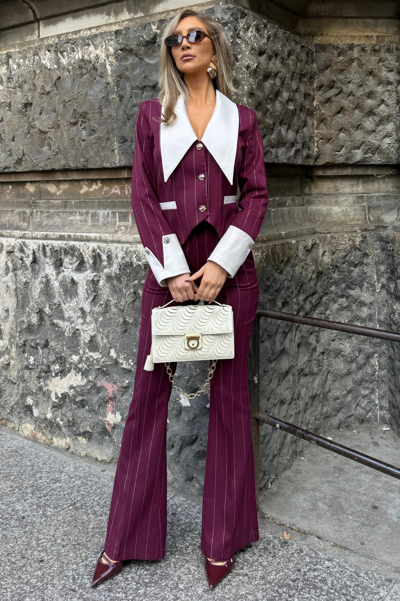 Blazer rayé YVN Power Move