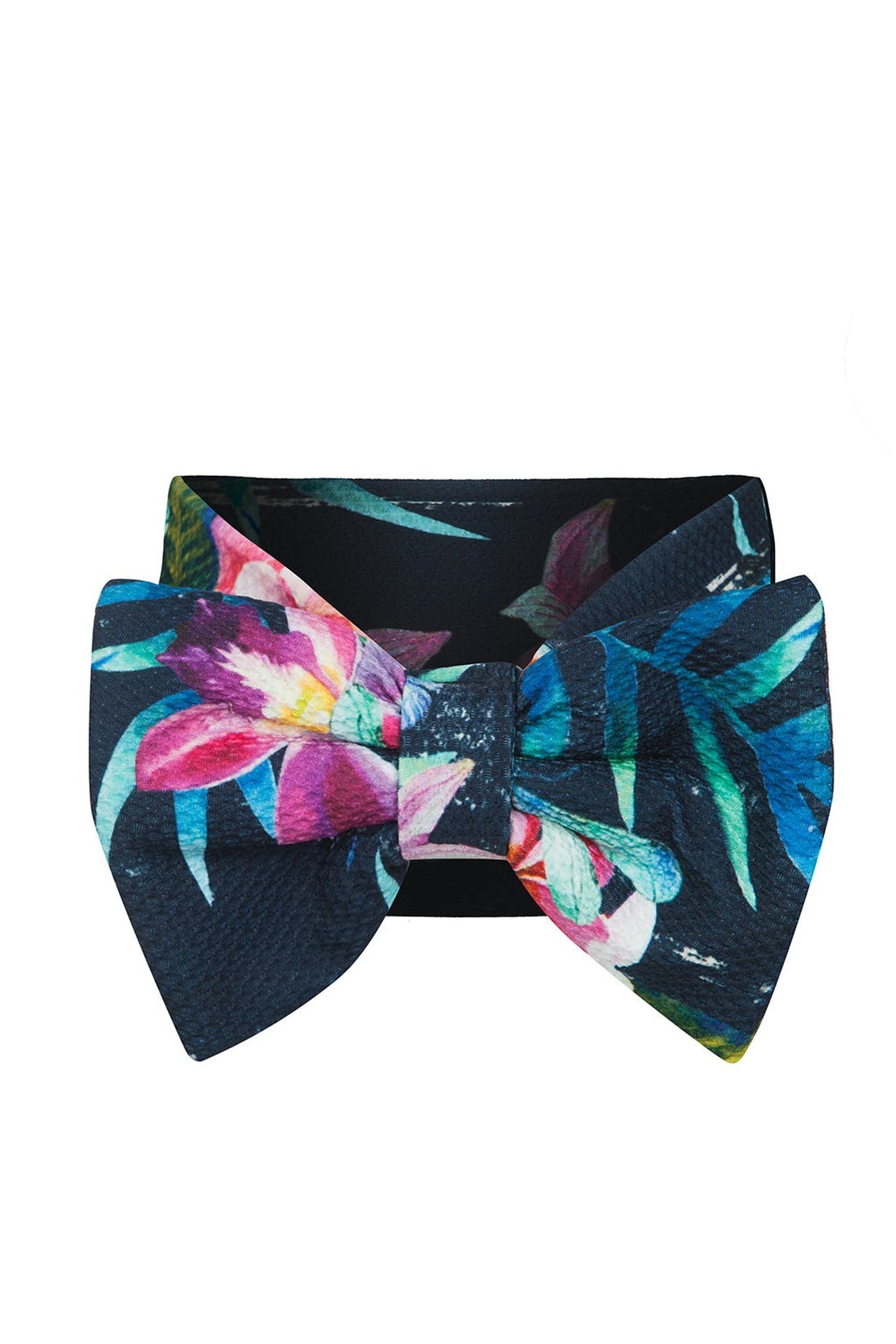 BOW-EMBELLISHED ELASTIC HEADBAND