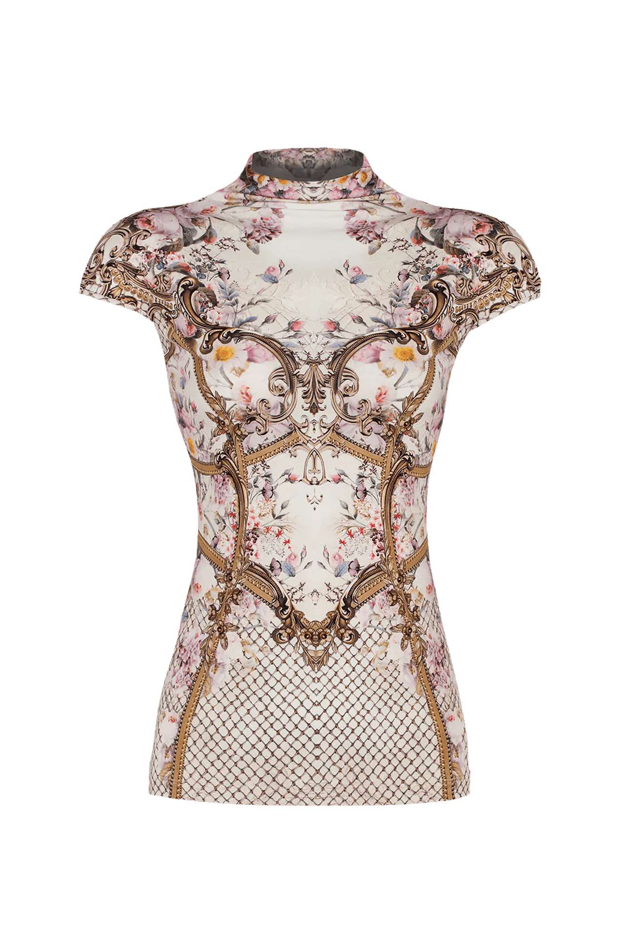 BASIC BLOUSE - BAROQUE FLOWERS JIORO БЕЙСИК ТОП - BAROQUE FLOWERS JIORO