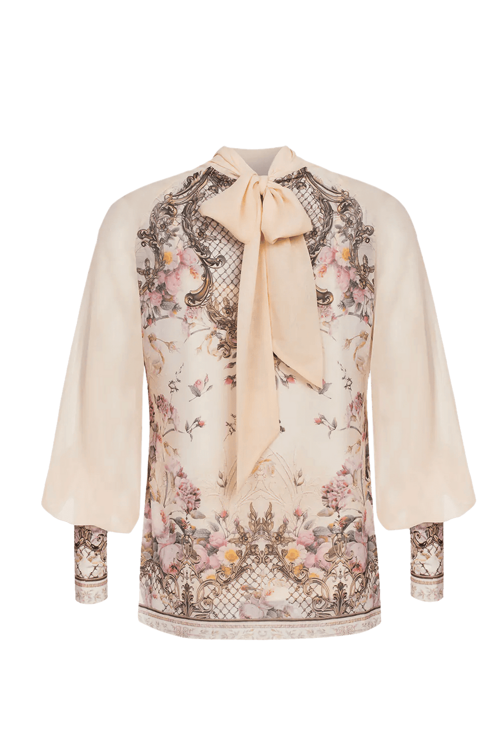 2-IN-1 DESIGNER CHIFFON BLOUSE AND TOP - BAROQUE FLOWERS JIORO 2в1 ДИЗАЙНЕРСКА РИЗА ОТ ШИФОН и ТОП - BAROQUE FLOWERS JIORO