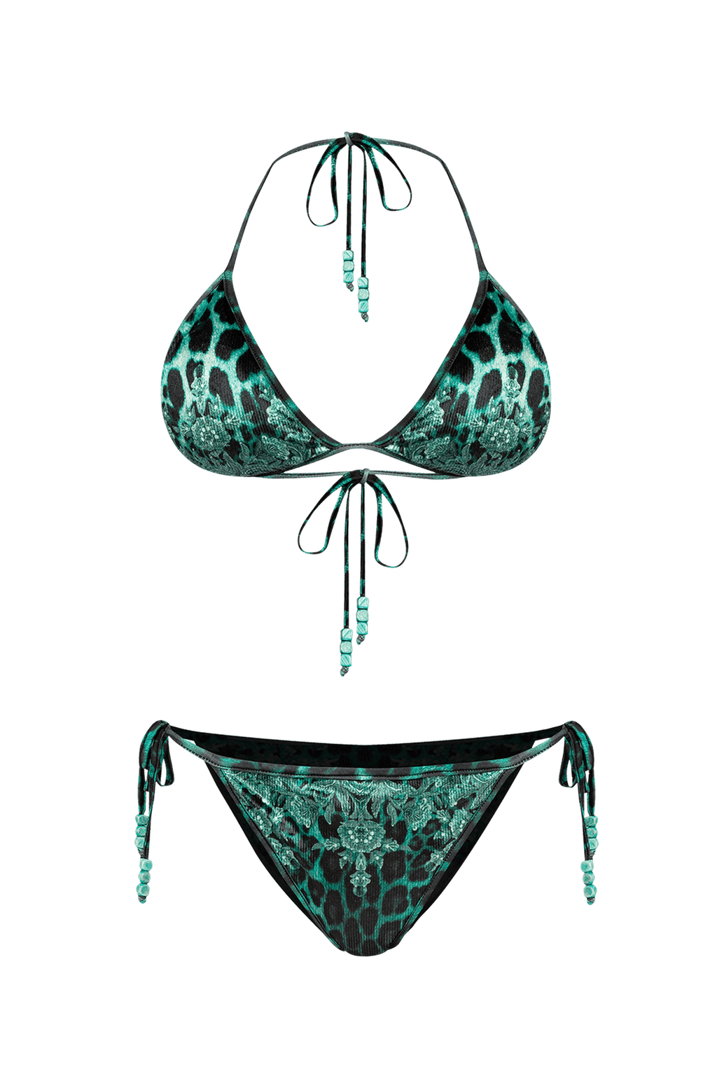 VELVET SWIM BOTTOM - LEO NEON GREEN JIORO ДОЛНИЩЕ ТИП БИКИНИ ОТ КАДИФЕ - LEO NEON GREEN JIORO