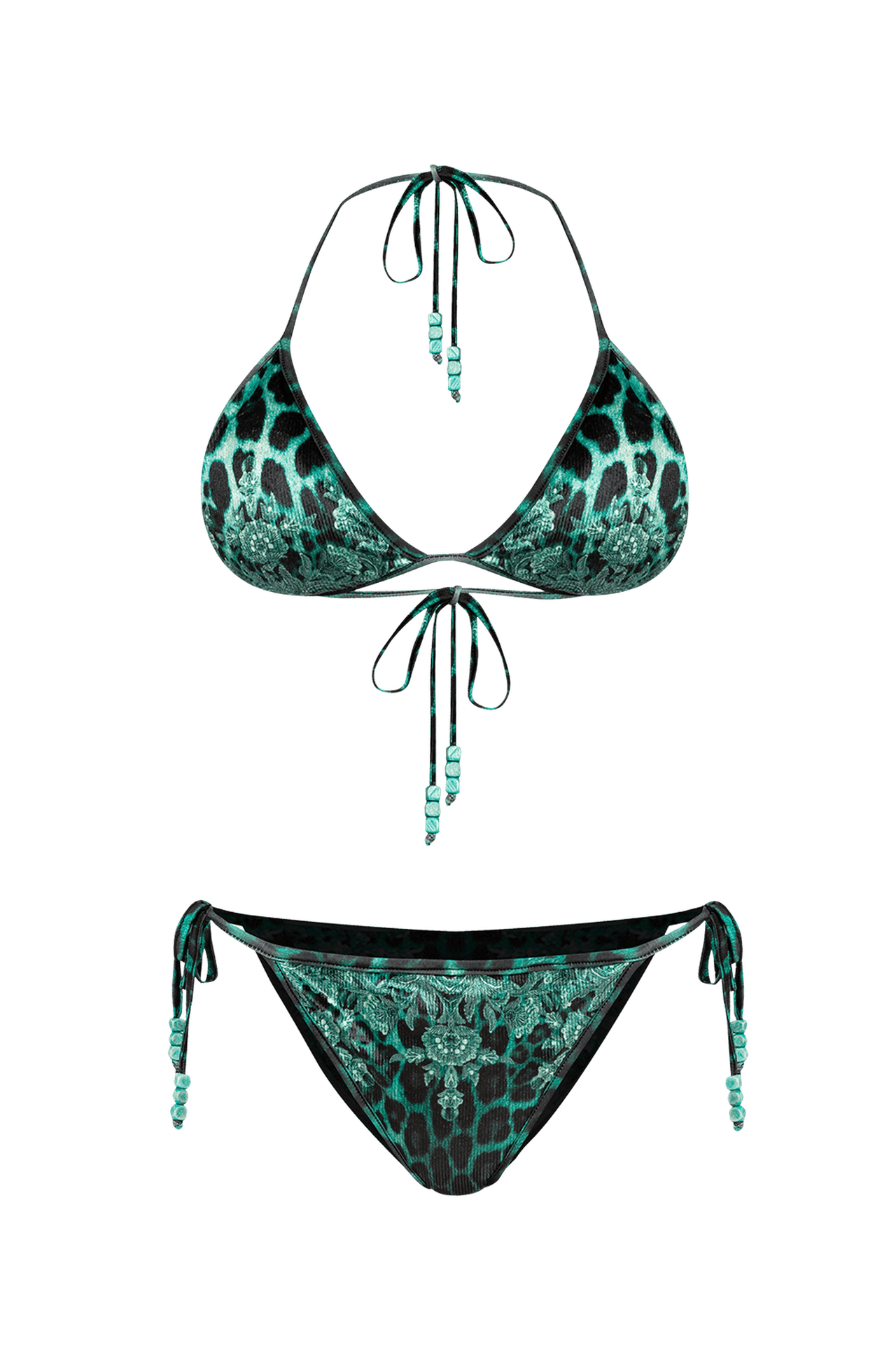 VELVET SWIM BOTTOM - LEO NEON GREEN JIORO ДОЛНИЩЕ ТИП БИКИНИ ОТ КАДИФЕ - LEO NEON GREEN JIORO