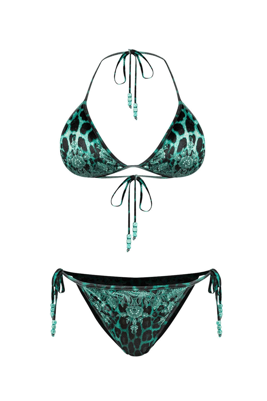 VELVET SWIM BOTTOM - LEO NEON GREEN JIORO ДОЛНИЩЕ ТИП БИКИНИ ОТ КАДИФЕ - LEO NEON GREEN JIORO