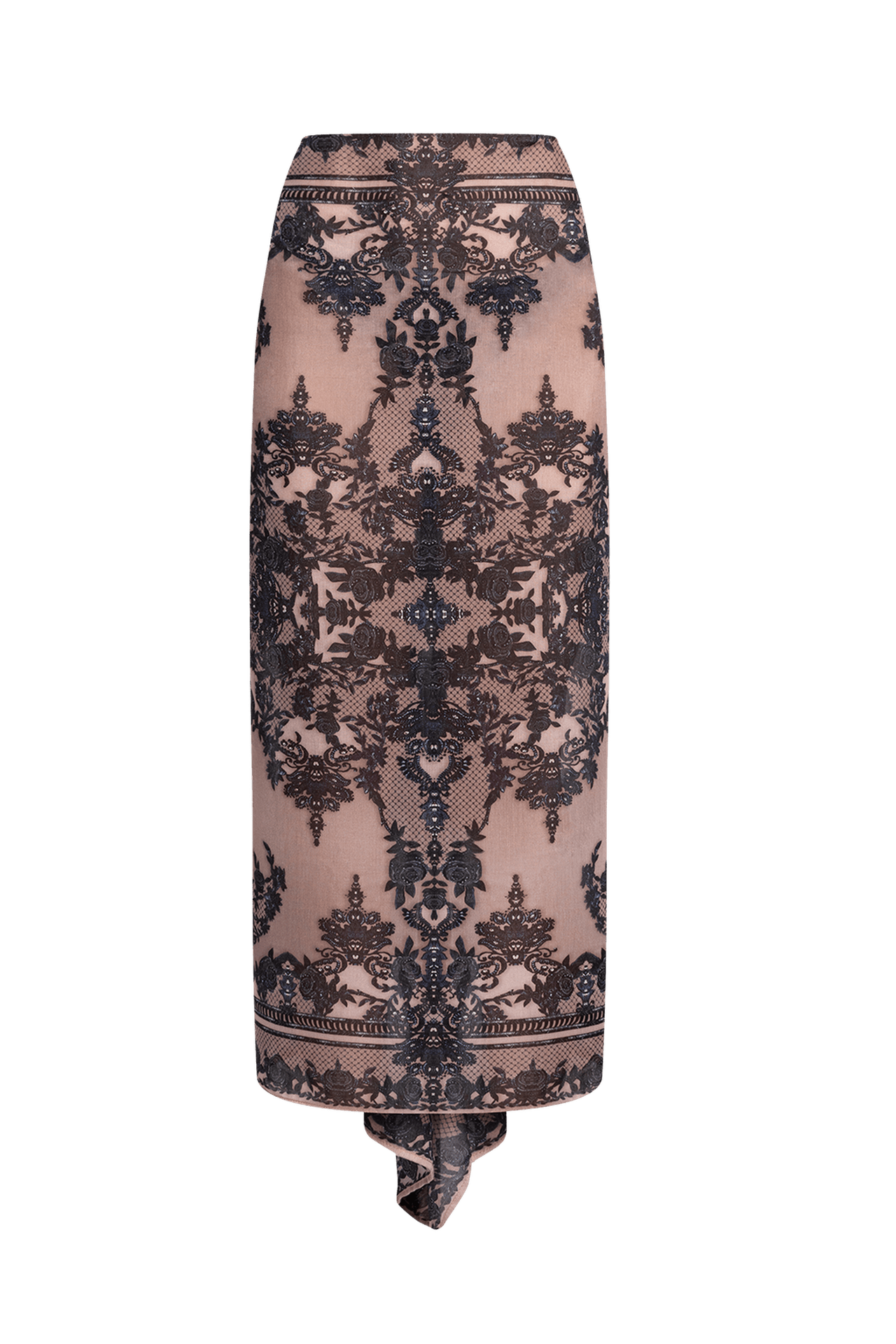 SILK VISCOSE PAREO AND SCARF SET - GRAFFITI POWDER - Fashion Roots