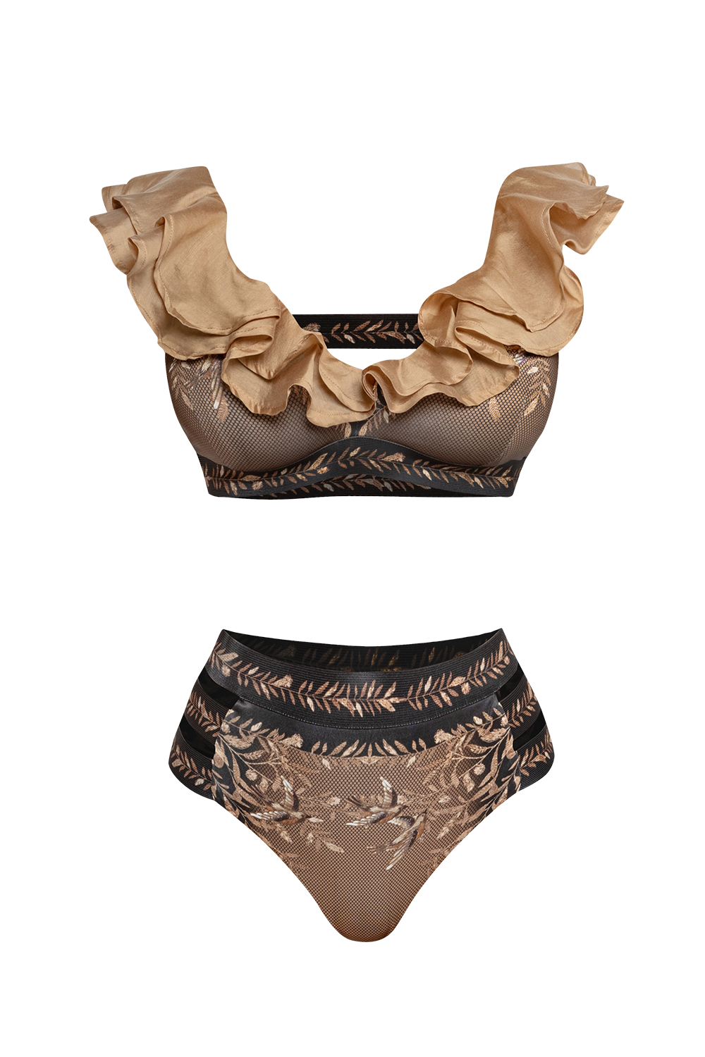 CROP TOP WITH REMOVABLE RUFFLES - SECRET GARDEN