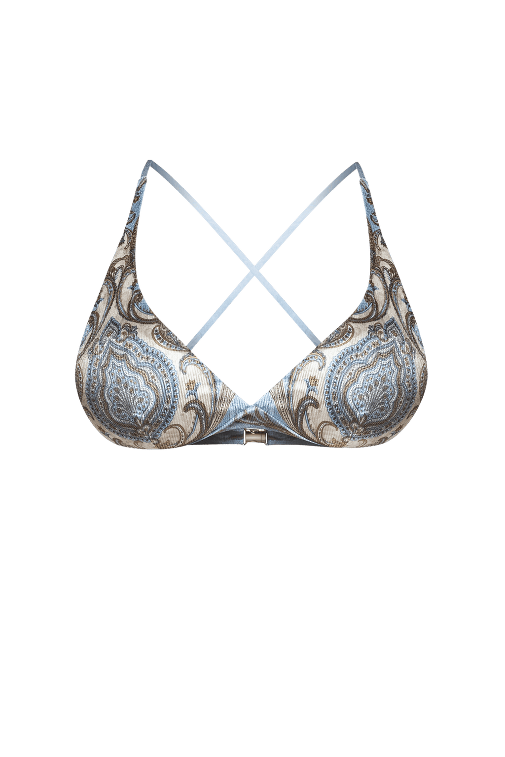 TRIANGLE-STYLE TOP IN RIBBED VELVET - PAISLEY SKY JIORO ГОРНИЩЕ ТИП ТРИЪГЪЛНИК ОТ КАДИФЕ РИПС - PAISLEY SKY JIORO