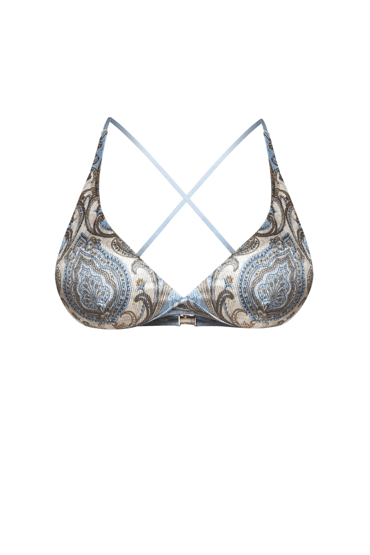 TRIANGLE-STYLE TOP IN RIBBED VELVET - PAISLEY SKY JIORO ГОРНИЩЕ ТИП ТРИЪГЪЛНИК ОТ КАДИФЕ РИПС - PAISLEY SKY JIORO