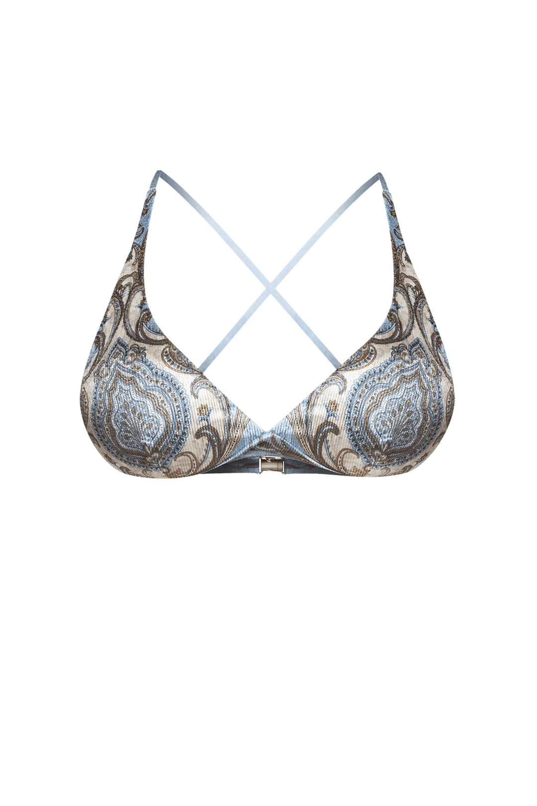 TRIANGLE-STYLE TOP IN RIBBED VELVET - PAISLEY SKY JIORO ГОРНИЩЕ ТИП ТРИЪГЪЛНИК ОТ КАДИФЕ РИПС - PAISLEY SKY JIORO