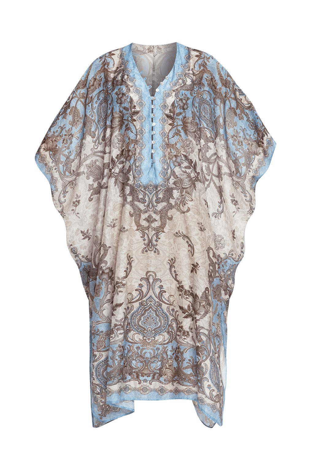 SILK COTTON CAFTAN - PAISLEY SKY JIORO КАФТАН ОТ ПАМУК КОПРИНА - PAISLEY SKY JIORO